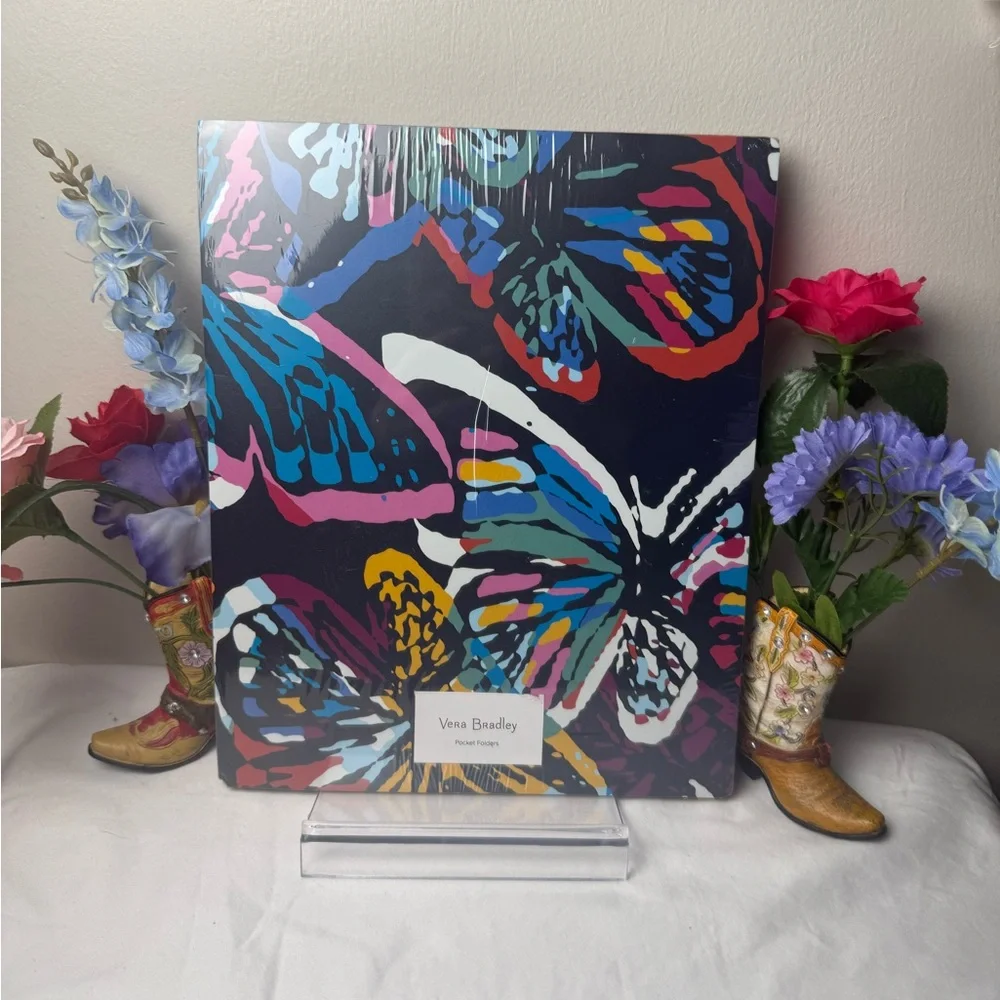 NWT Vera Bradley Butterfly Flutter Pocket Folders Retired Rare